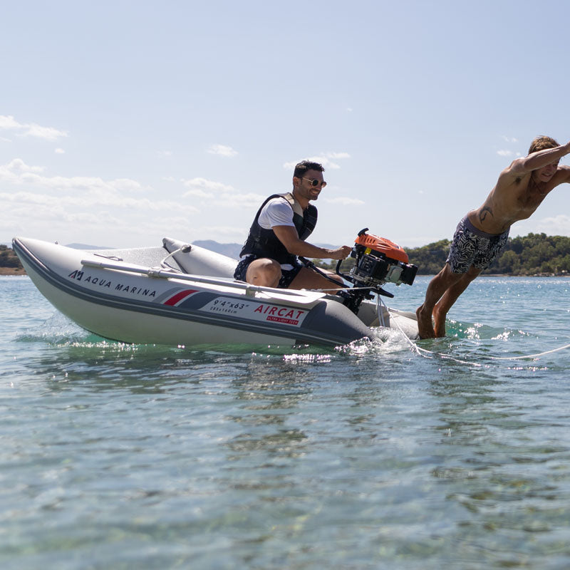 AQUA MARINA inflatable boat AIRCAT double tube drop stitch floor catamaran dinghy raft fishing boat water sport