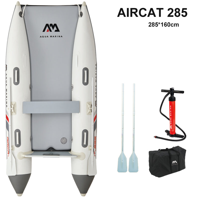 AQUA MARINA inflatable boat AIRCAT double tube drop stitch floor catamaran dinghy raft fishing boat water sport