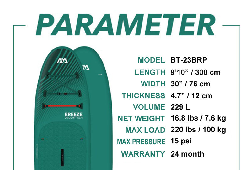 stand up paddle board AQUA MARINA model BREEZE 300*76*12cm all around