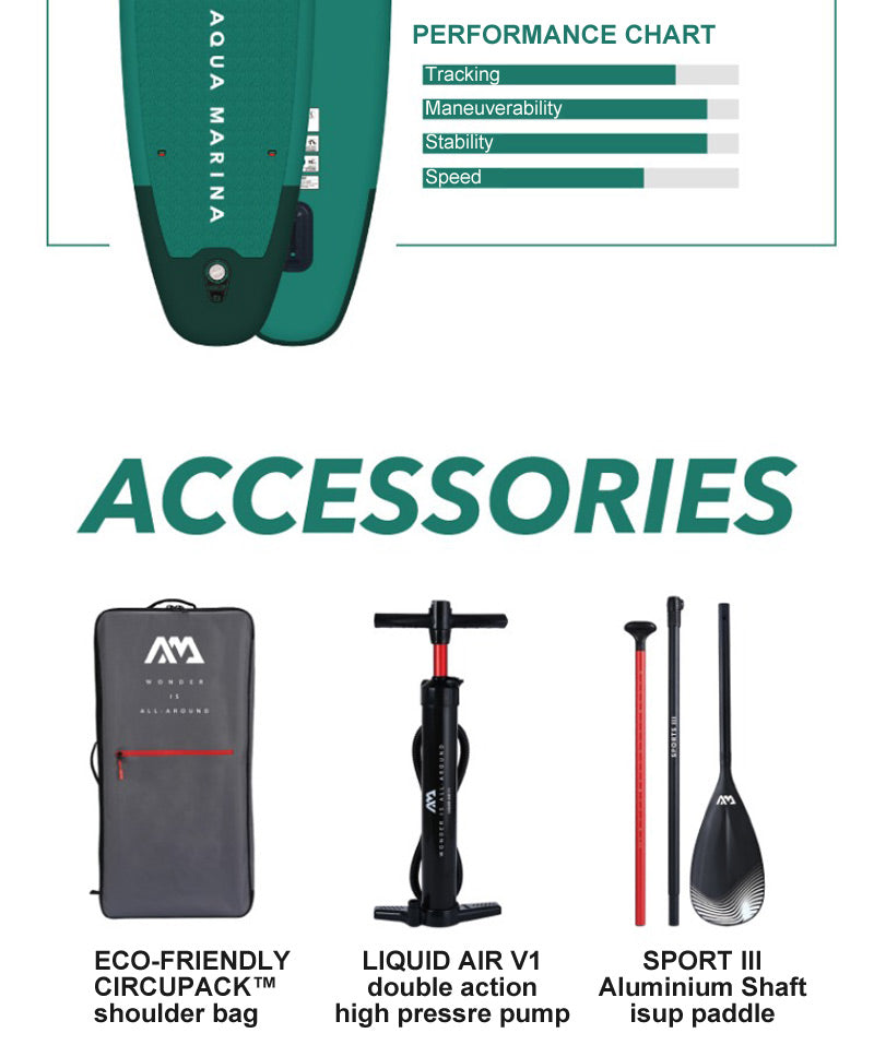 stand up paddle board AQUA MARINA model BREEZE 300*76*12cm all around