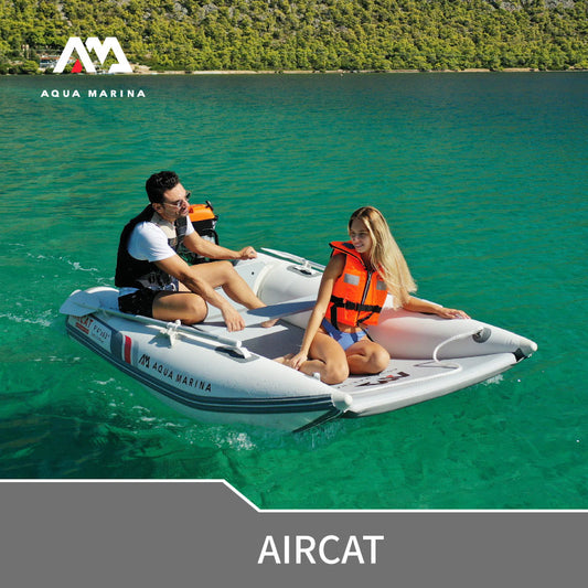 AQUA MARINA inflatable boat AIRCAT double tube drop stitch floor catamaran dinghy raft fishing boat water sport